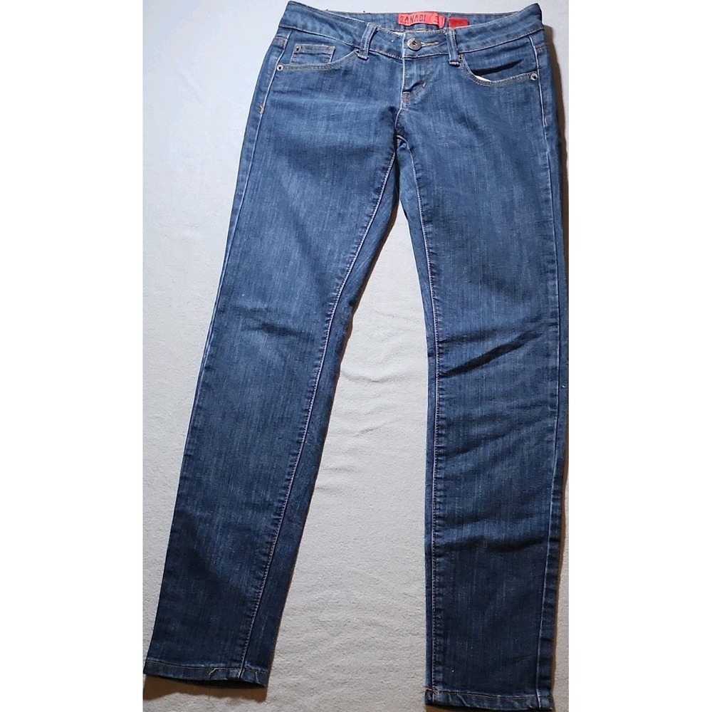 Zanadi Women's Slim Jeans Blue Medium Wash Denim Stretch